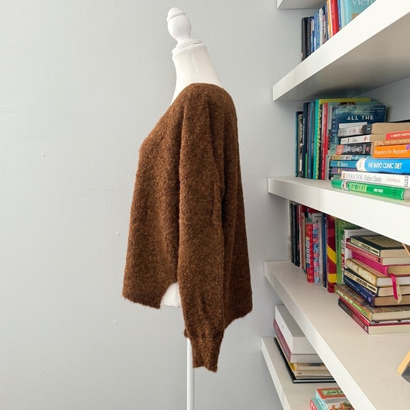 Peruvian Connection Brown V-neck Alpaca Sweater Large - Picture 5 of 13